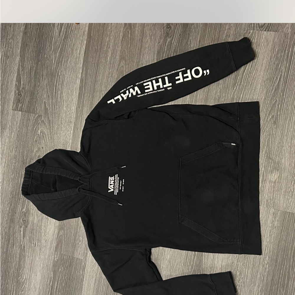 Vans Black Hoodie with White Logo